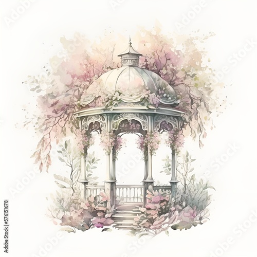 a romantic Gazebo, generative AI