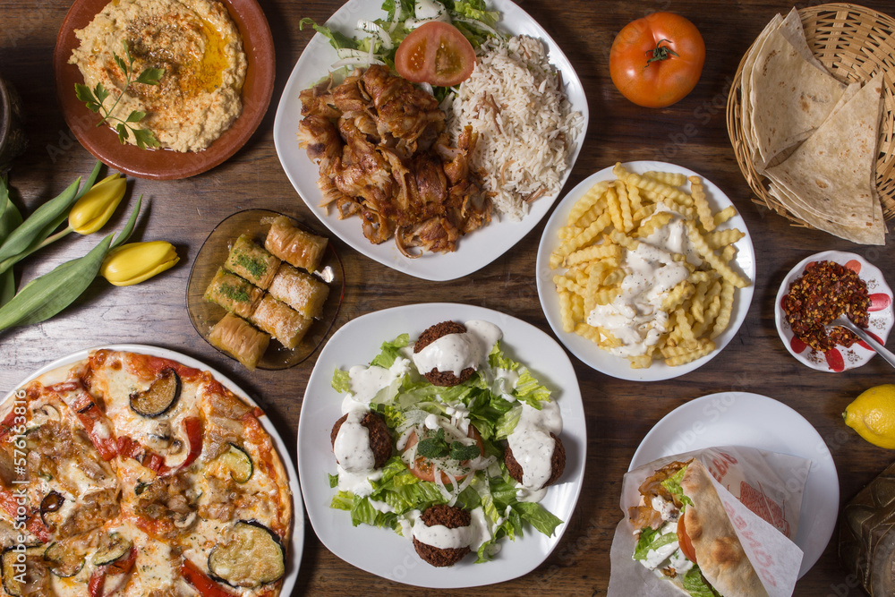 Set of turkish dishes