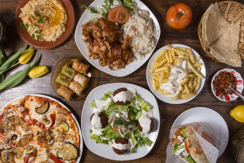 Set of turkish dishes