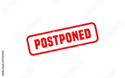 POSTPONED rubber stamp with grunge style on white background