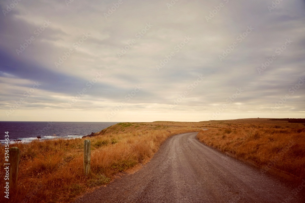road on the seashore