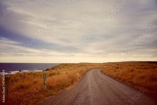 road on the seashore