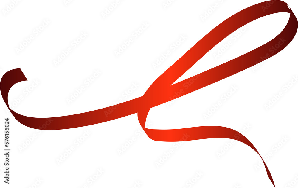 Red ribbons. Holiday decoration