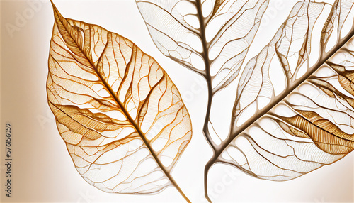 Delicate Leaf Skeleton Structure - Generative Ai