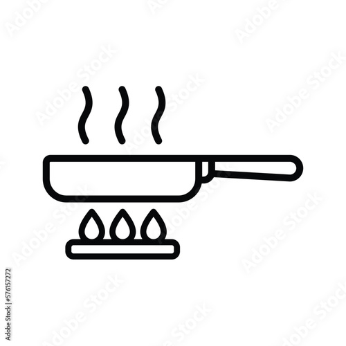 frying pan icon vector design template simple and modern