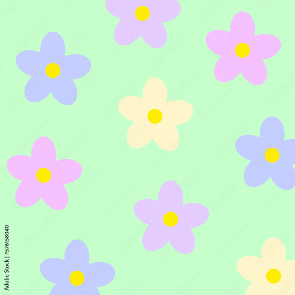 Abstract flowers light green background. Vector illustration. Abstract flowers light green background. Vector illustration.