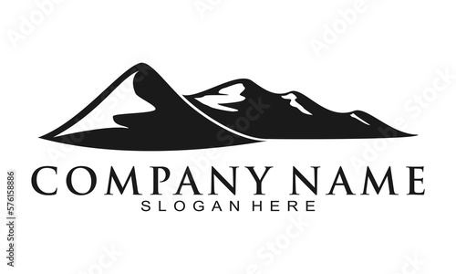 Mountain highlands illustration vector logo