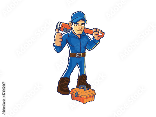 Plumbing logo template pack, with retro or vintage style, easy to customize