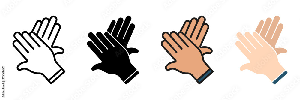 Fototapeta premium Gloves icon. sign for mobile concept and web design. vector illustration