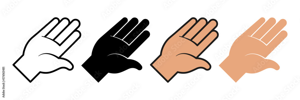 Hand icon. sign for mobile concept and web design. vector illustration Hand icon. sign for mobile concept and web design. vector illustration