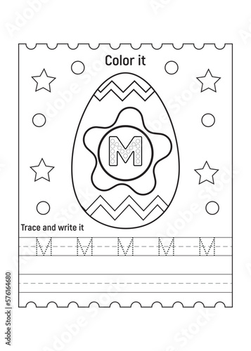 Ester egg activity worksheet &coloring book for kids