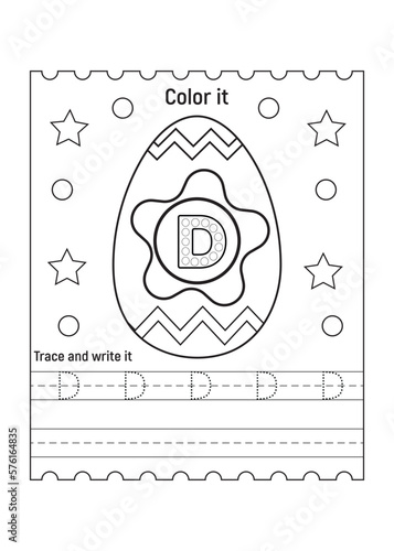 Ester egg activity worksheet &coloring book for kids