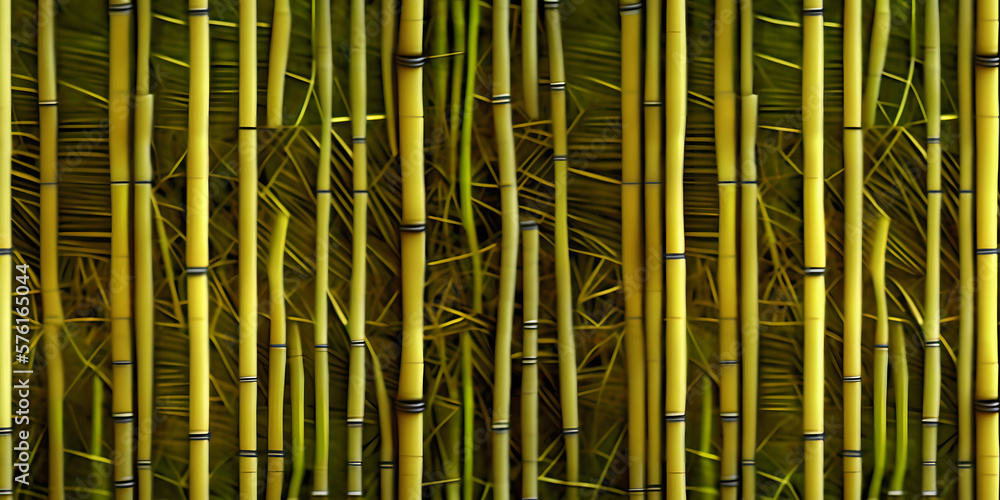 Fototapeta premium Bamboo texture, Natural bamboo seamless wall pattern