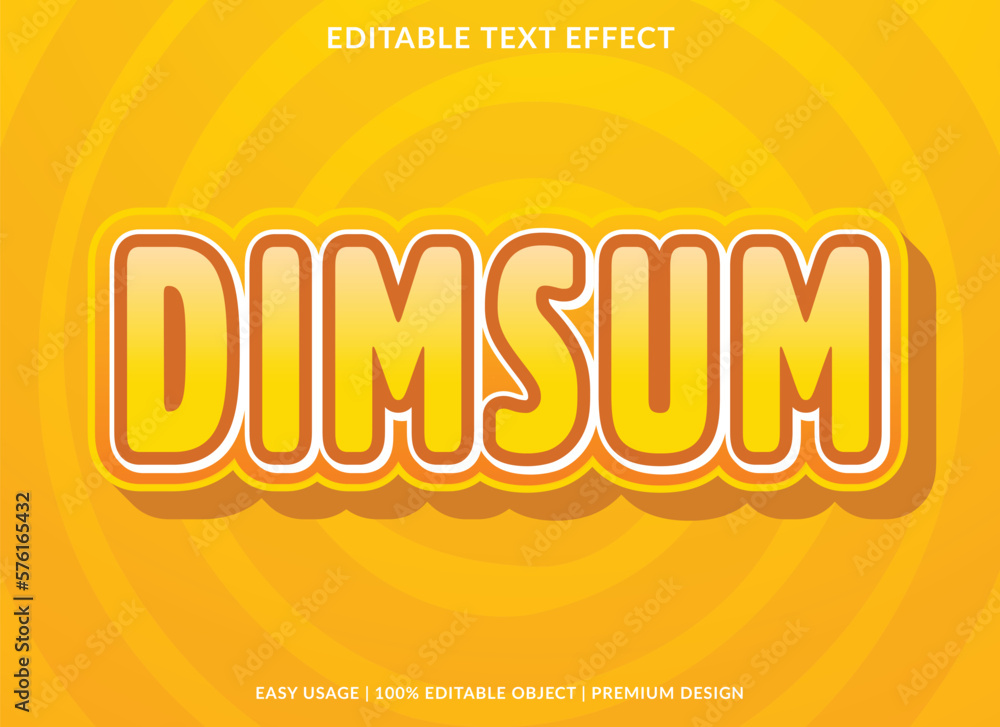 dimsum text effect template with abstract background, editable template use for business logo dimsum text effect template with abstract background, editable template use for business logo