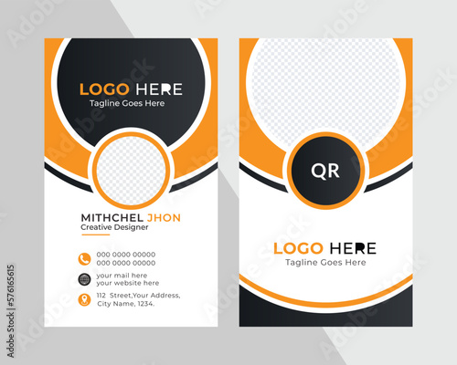 creative business card template,Vector illustration Modern and simple business card design,Minimal Business Card Layout,Personal visiting card with company logo. Vector illustration. Station