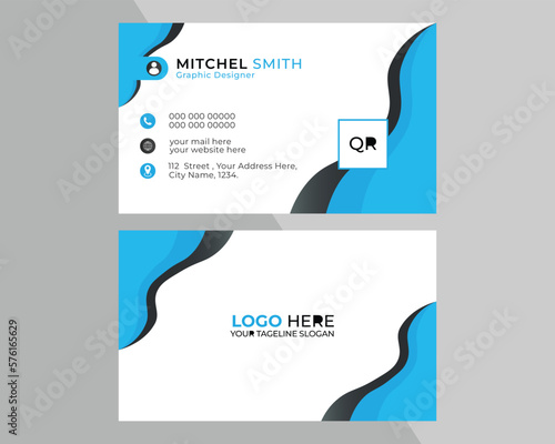 creative business card template,Vector illustration Modern and simple business card design,Minimal Business Card Layout,Personal visiting card with company logo. Vector illustration. Station