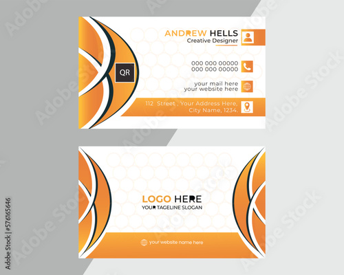 creative business card template, Vector illustration Modern and simple business card design ,Minimal Business Card Layout, Personal visiting card with company logo. Vector illustration. 