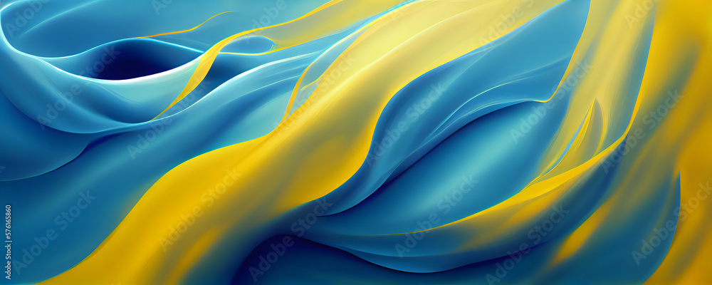yellow and blue silk texture, dynamic cream silk scarf movement, floating fabric background, elegant silk textiles fly background