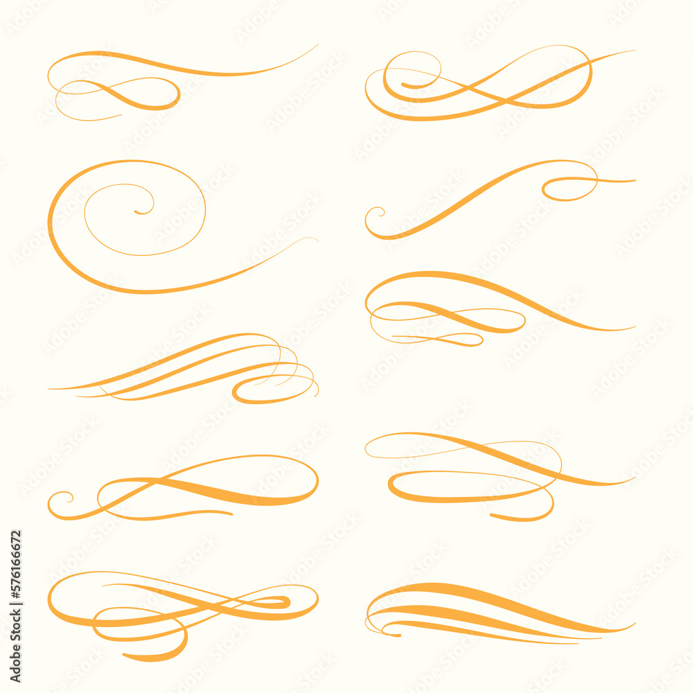 set of swash ornamental