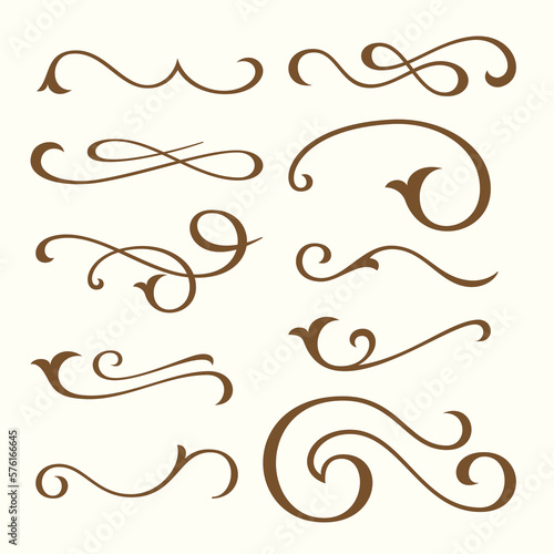 set of swash ornamental