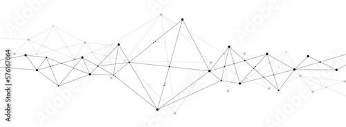 Polygonal Network connect lines and dots background template. Technology server system vector.	