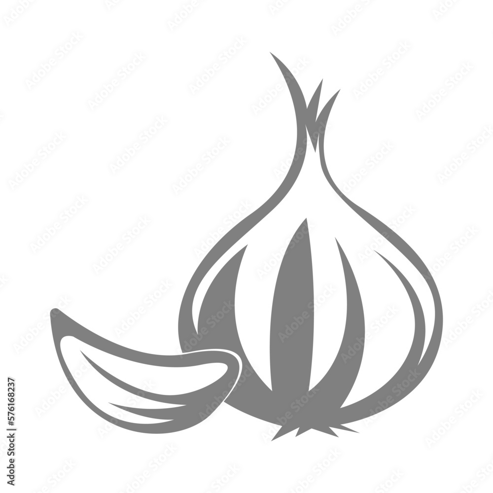Garlic icon logo design Garlic icon logo design