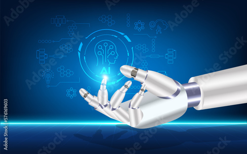 Artificial Intelligence (AI) concept with ChatGPT, artificial intelligence chatbot, Machine learning, digital Brain future technology. Vector Illustration eps10