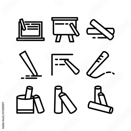 chalk icon or logo isolated sign symbol vector illustration - high quality black style vector icons
