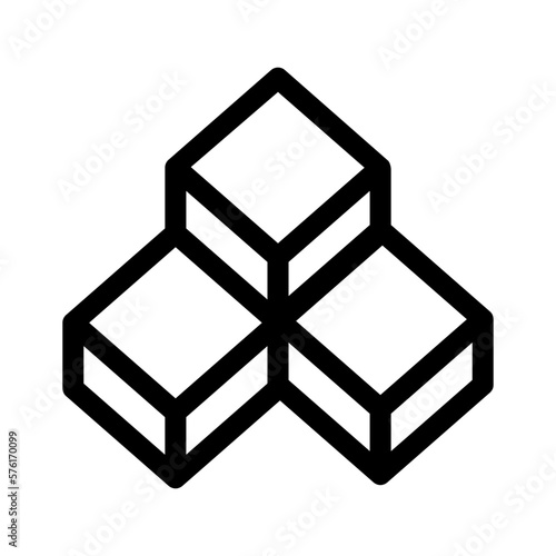 cube icon or logo isolated sign symbol vector illustration - high quality black style vector icons

