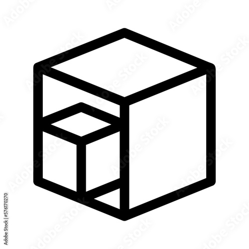 cube icon or logo isolated sign symbol vector illustration - high quality black style vector icons
