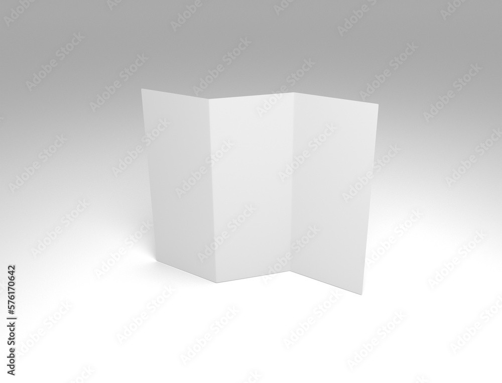 Blank trifold brochure mockup Blank trifold brochure mockup