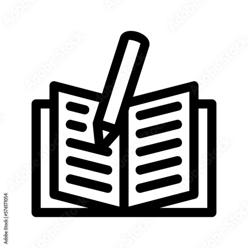 essay icon or logo isolated sign symbol vector illustration - high quality black style vector icons
