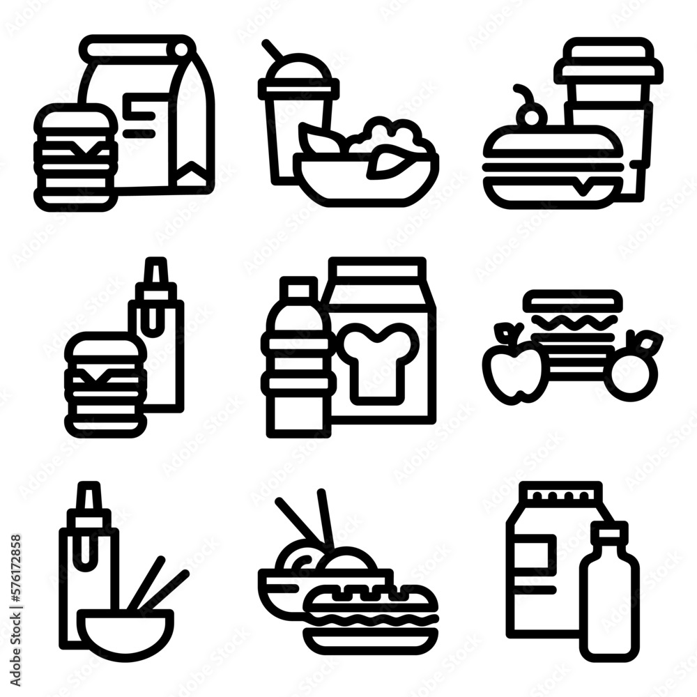 lunch icon or logo isolated sign symbol vector illustration - high quality black style vector icons
