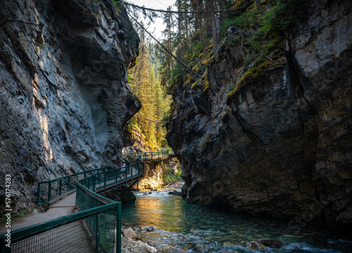 Johnston Canyon hiking trail in Banff National park.