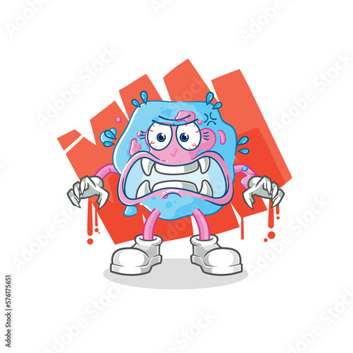 cell monster vector. cartoon character