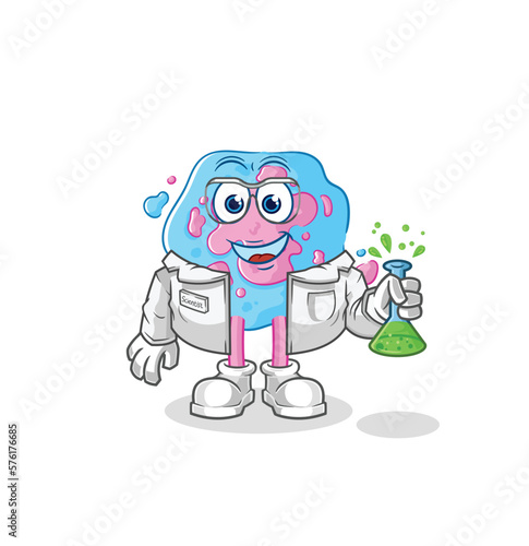 cell scientist character. cartoon mascot vector