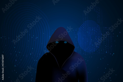 cybercrime risk and damage connection technology abstract.