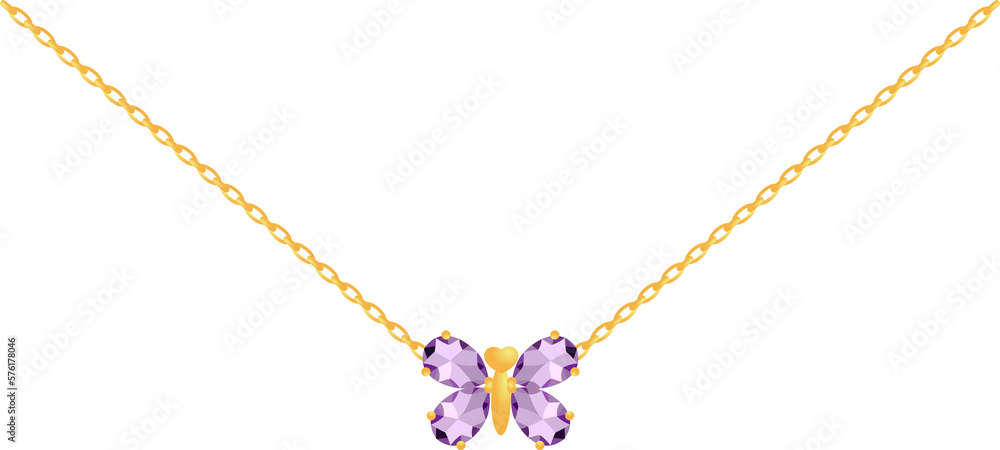 Fototapeta premium amethyst butterfly necklace, 20230227-MCP253-30