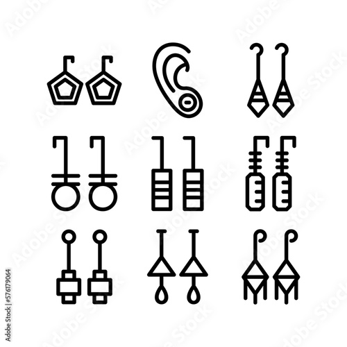 earrings icon or logo isolated sign symbol vector illustration - high quality black style vector icons
