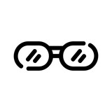 eye glasses icon or logo isolated sign symbol vector illustration - high quality black style vector icons
