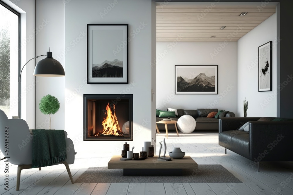 Modern and Minimalist White Living Room Interior - Spacious, Sleek and Serene with Natural Light and Open Concept Design, Home Decor and Inspiration generative ai Modern and Minimalist White Living Room Interior - Spacious, Sleek and Serene with Natural Light and Open Concept Design, Home Decor and Inspiration generative ai