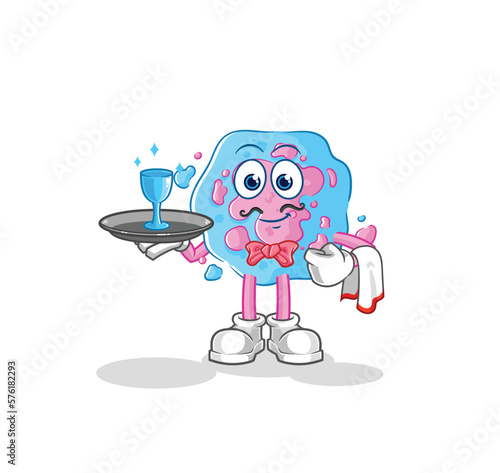 cell matador with red cloth illustration. character vector