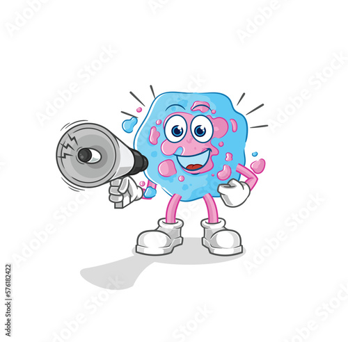 cell farmer mascot. cartoon vector