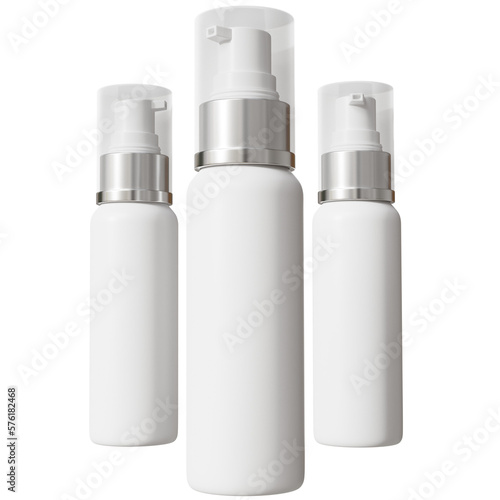 cosmetic bottle with transparent background, rendered in high quality, suitable for product and mockup