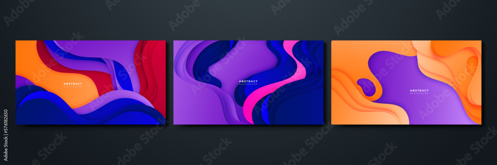 Fototapeta premium Futuristic Form Psychedelic Curve Vector Pattern Background