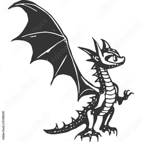 Ouroboros Dragon Vintage Illustration Vector