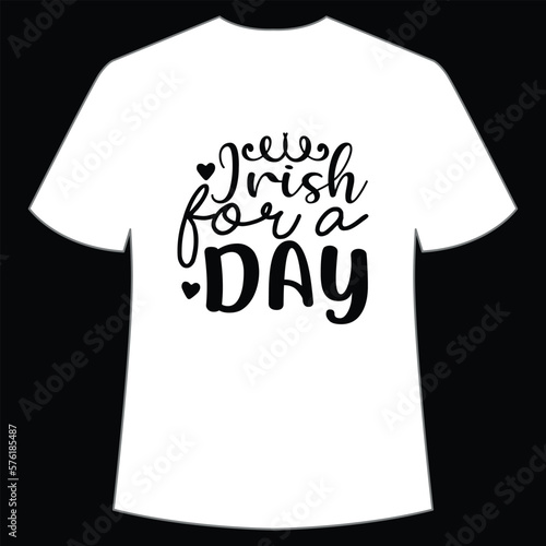 Irish for day St. Patrick's Day Shirt Print Template, Lucky Charms, Irish, everyone has a little luck Typography Design