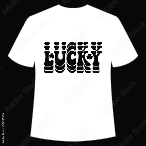 Lucky St. Patrick's Day Shirt Print Template, Lucky Charms, Irish, everyone has a little luck Typography Design