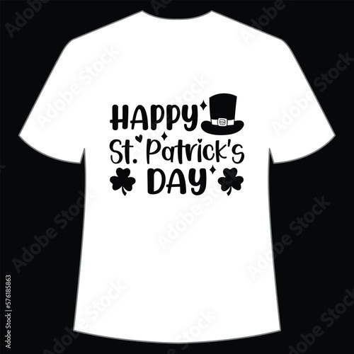 Happy St. Patrick's Day Shirt Print Template, Lucky Charms, Irish, everyone has a little luck Typography Design