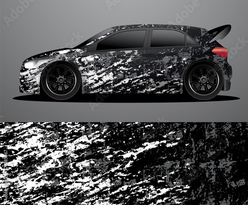 car wrap vector designs with abstract grunge background for vehicle branding